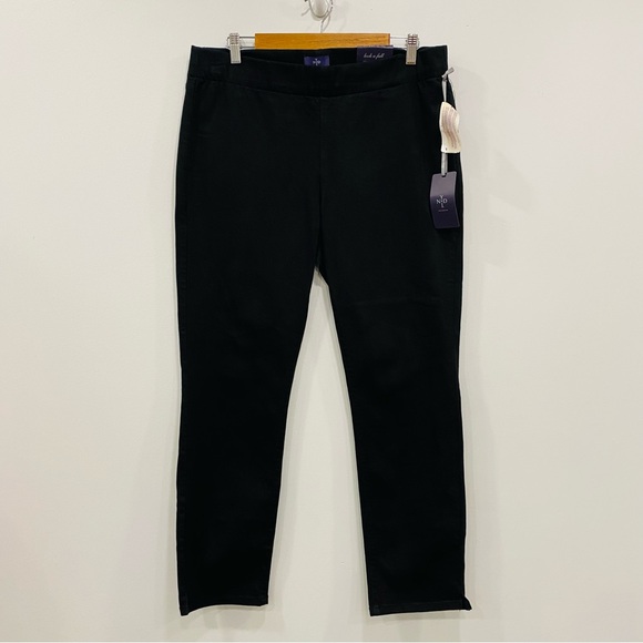 NYDJ Denim - NYDJ NWT Alina Black Denim Pull On Ankle Comfort Jeans Slimming Lift Stretch